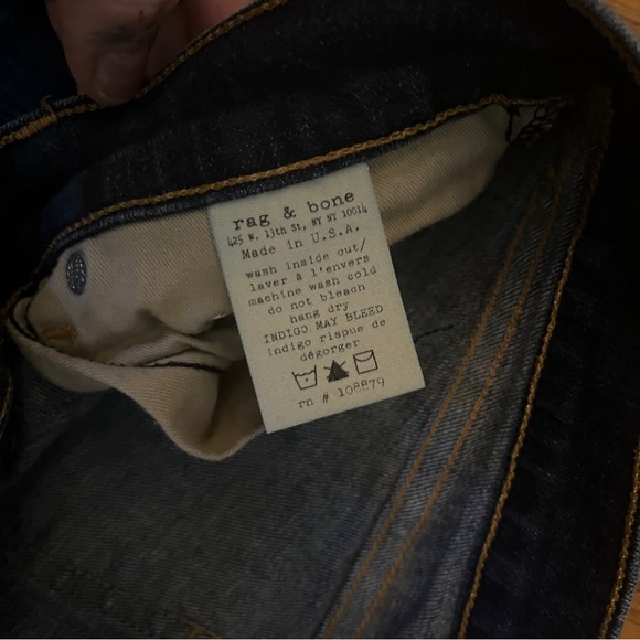 Rag & Bone Dark Wash Skinny Jeans - Picture 5 of 6